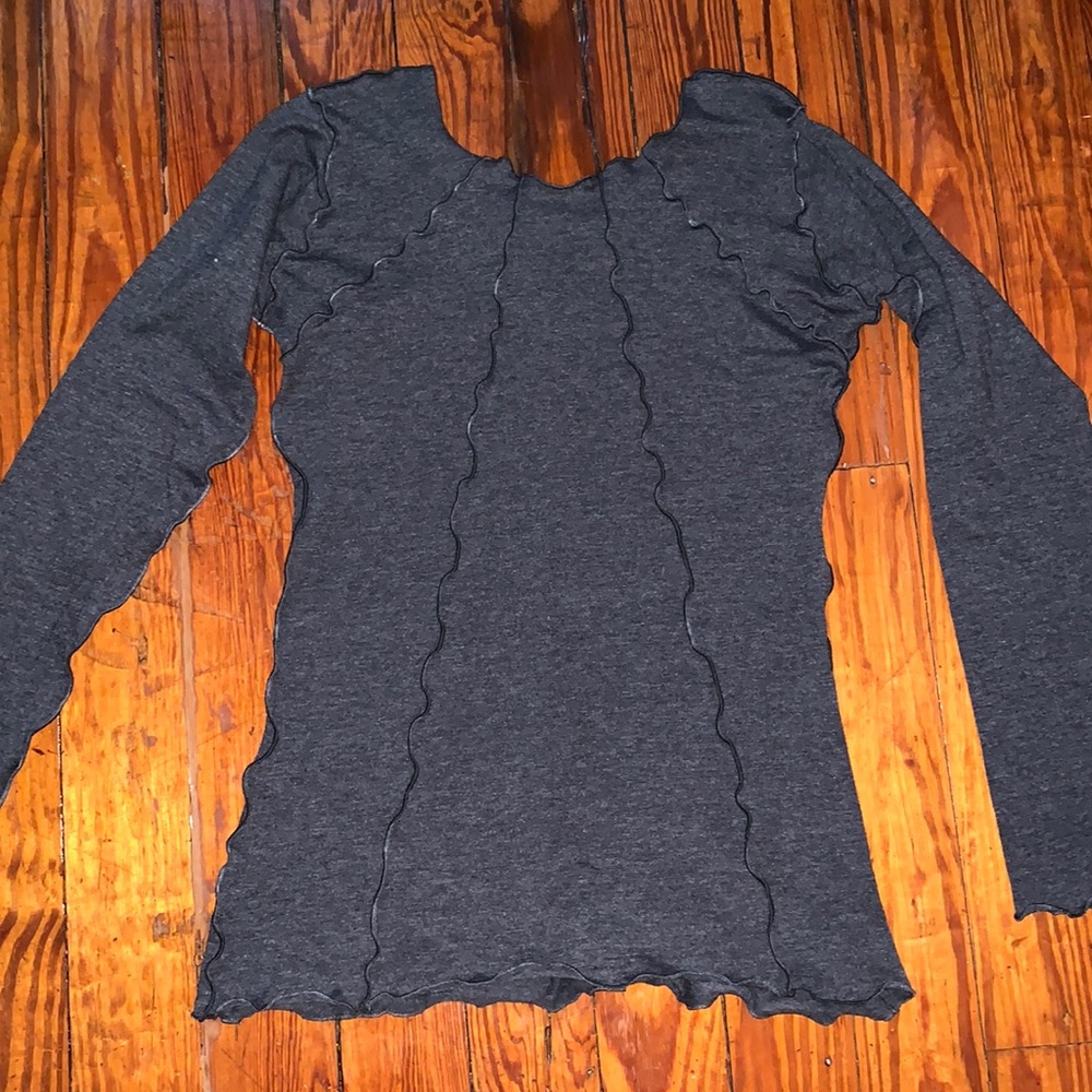 Gray long sleeve top